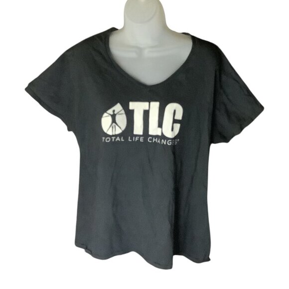 Total Life Changes Black Womens T-Shirt 2XL 100% Cotton Lightweight Anvil Brand - Picture 1 of 15